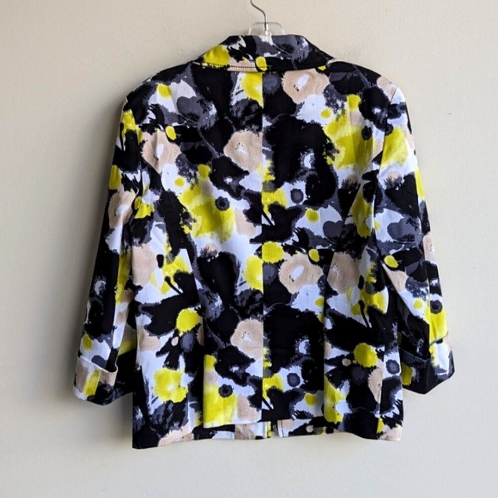 Conrad C abstract floral print zip jacket - Picture 4 of 6